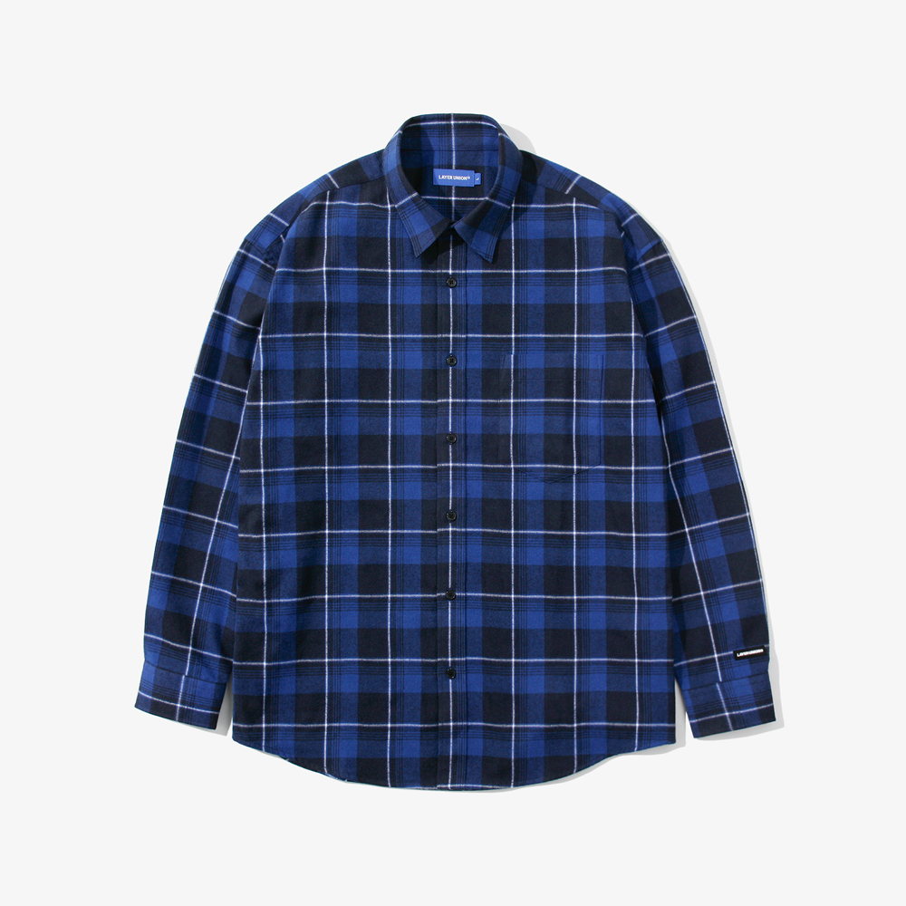 3L CHECK L/S SHIRTS BLUE