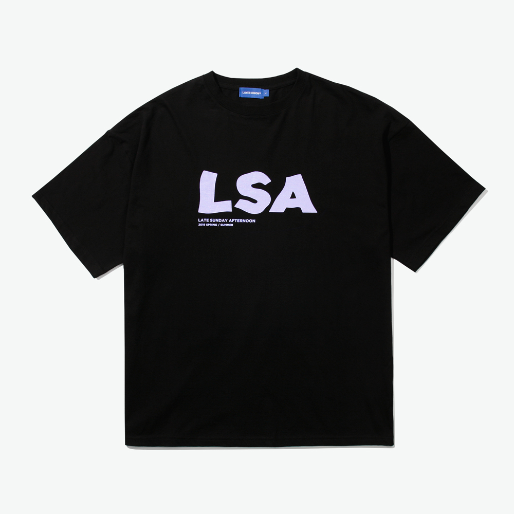 CURVED LSA OVER S/S TEE BLACK