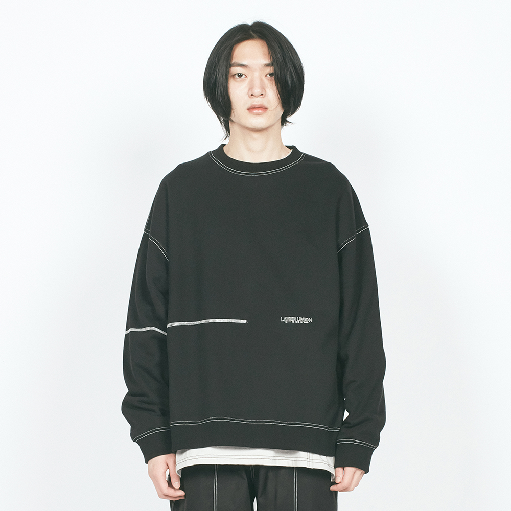 L CTRS ST OVER SWEATSHIRT BLAC