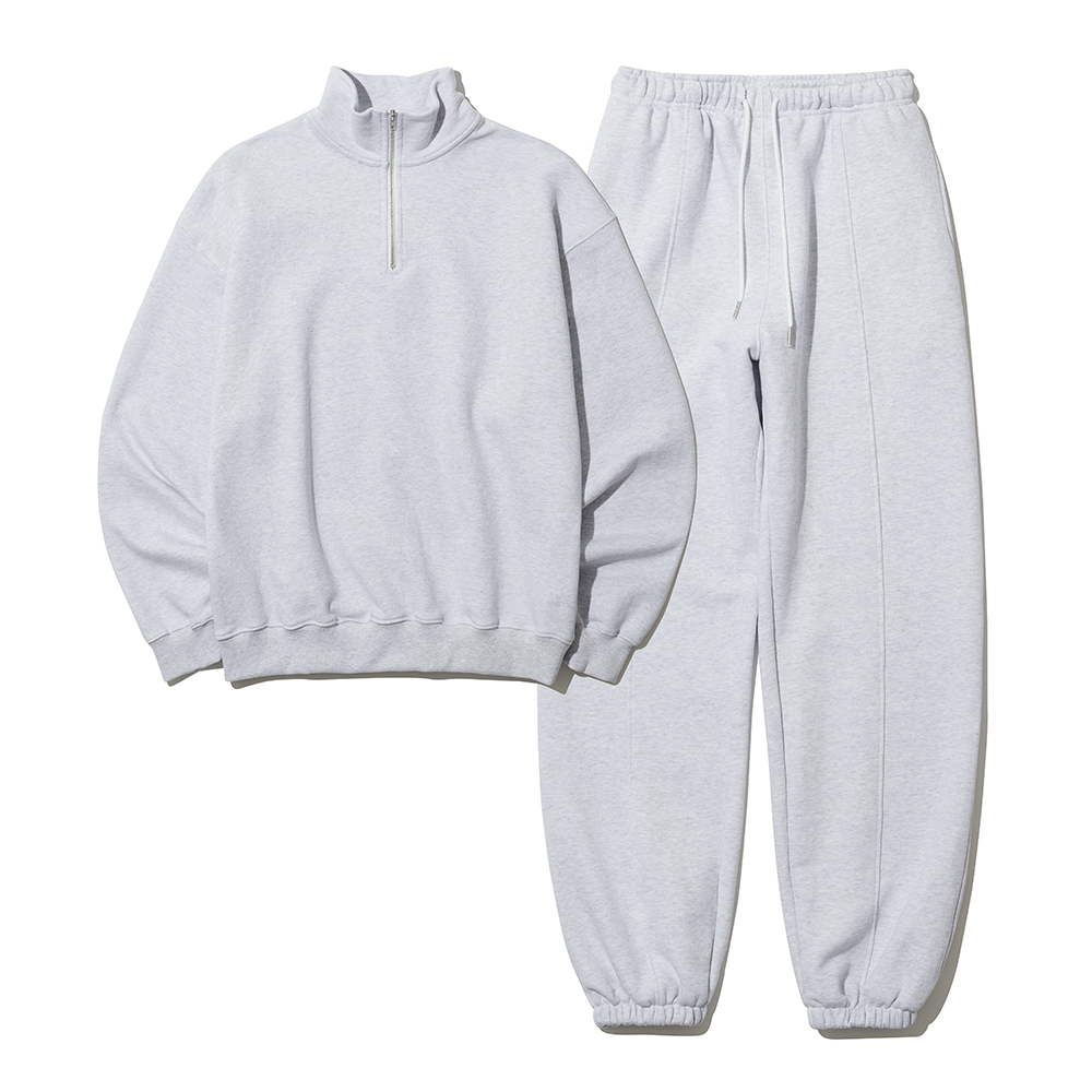 [SET] HEAVY OVER HALF-ZIP SET-