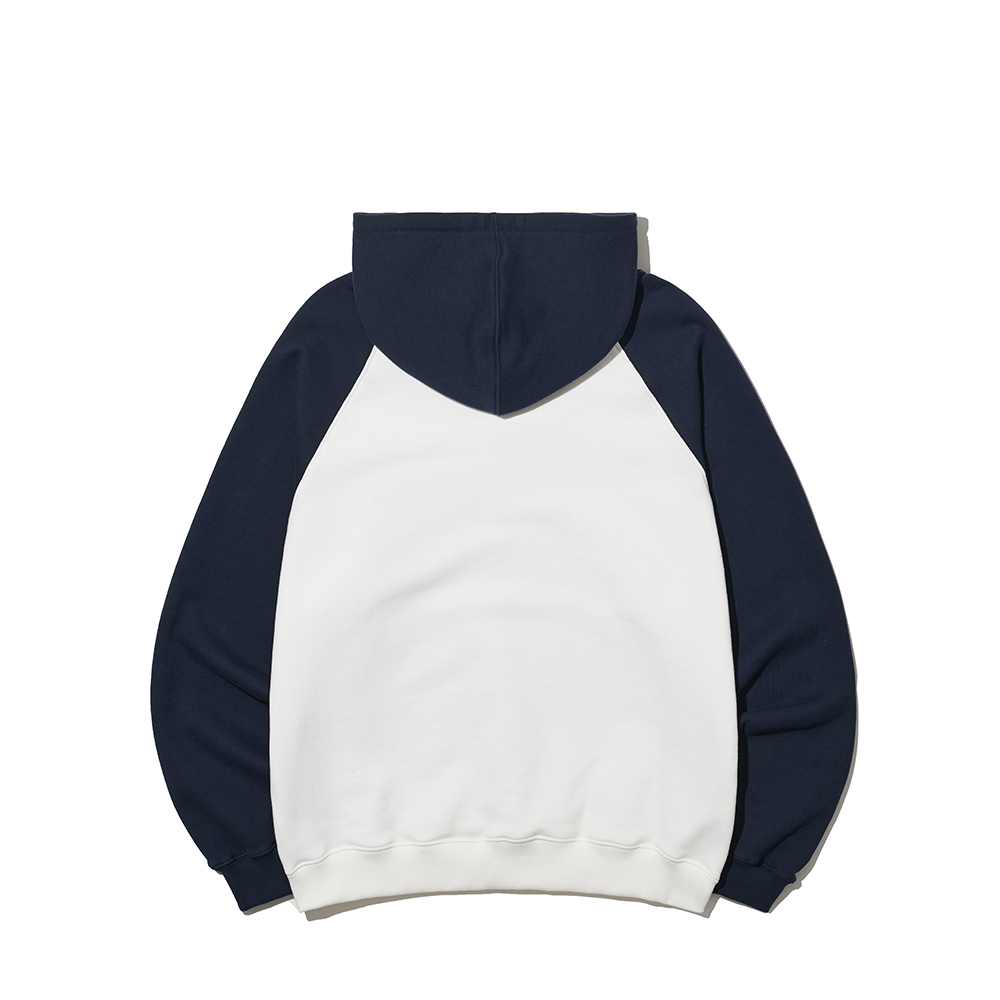 HEAVY COTTON RAGLAN HOODIE NAV