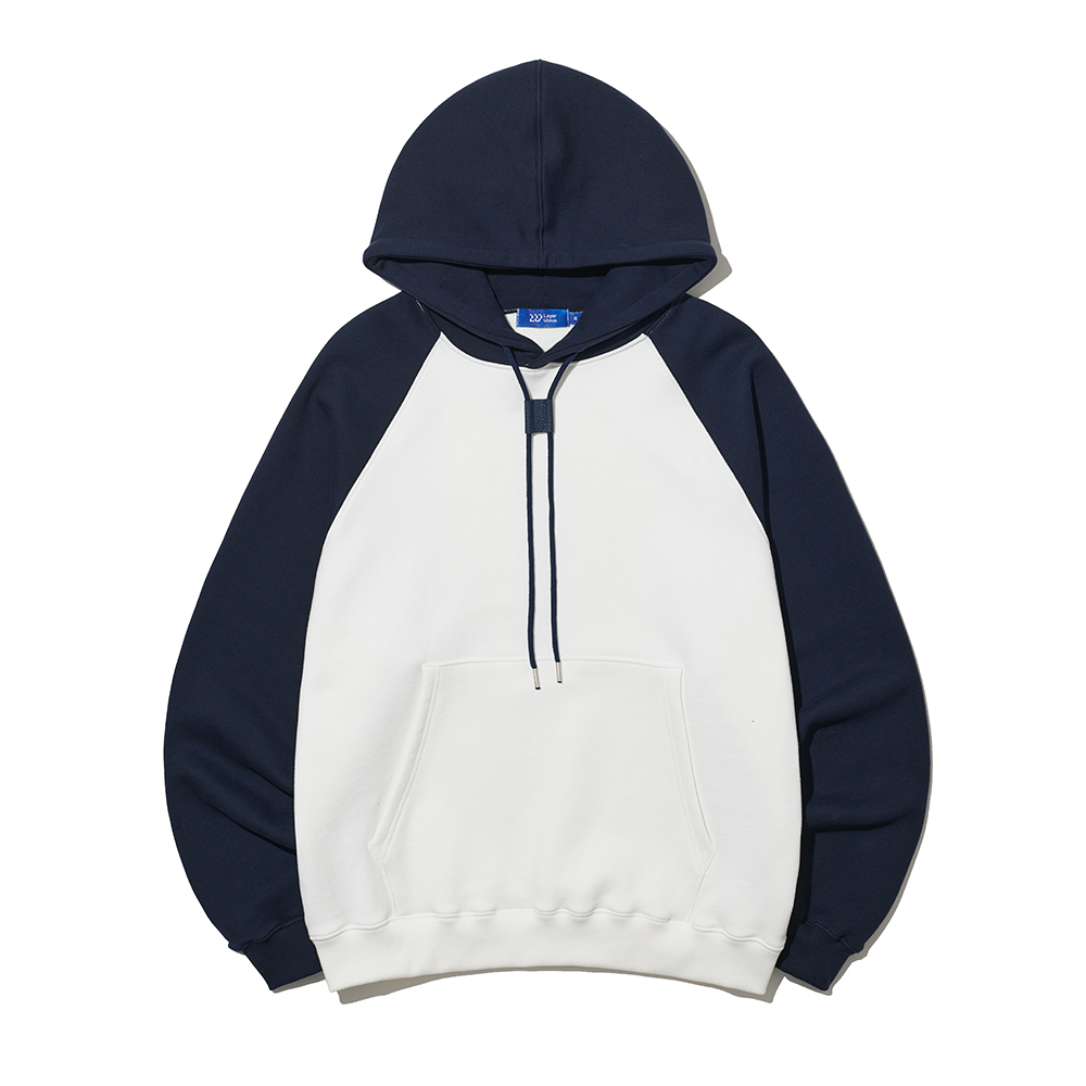 HEAVY COTTON RAGLAN HOODIE NAV