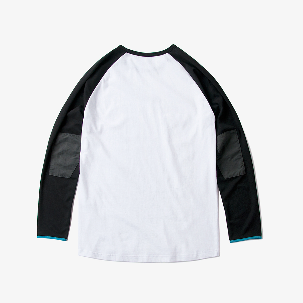 ELBOW PATCH RAGLAN TEE BLACK
