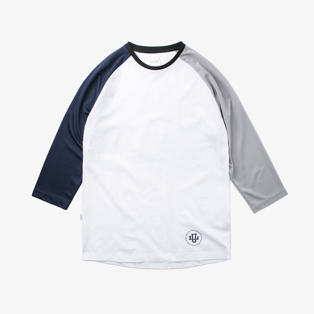 3/4 SLEEVE RAGLAN TEE WHITE