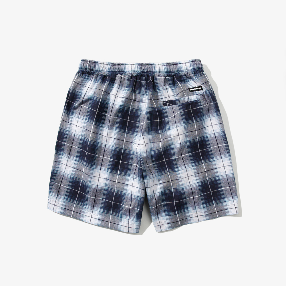 GR CHECK BAND SHORTS NAVY