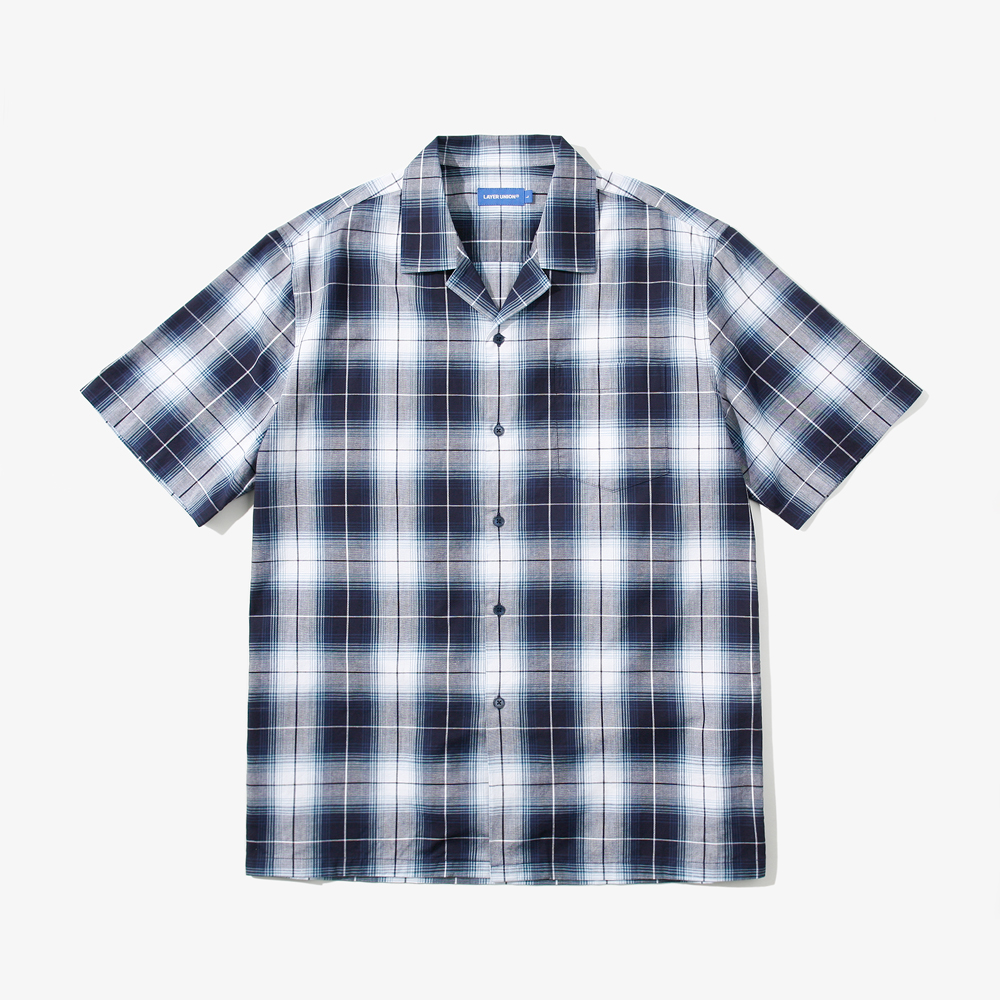 GR CHECK OC S/S SHIRTS NAVY