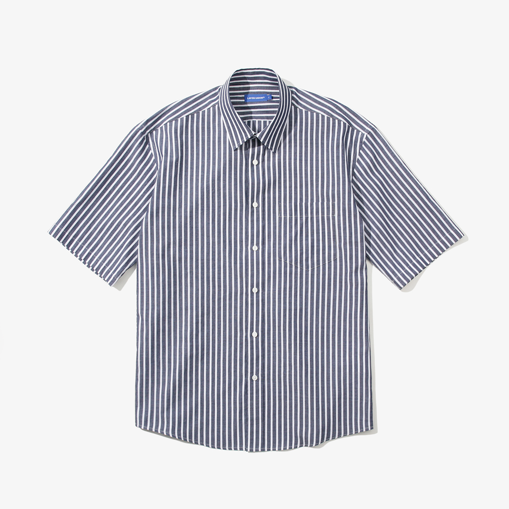 LSA STRIPE S/S SHIRTS NAVY