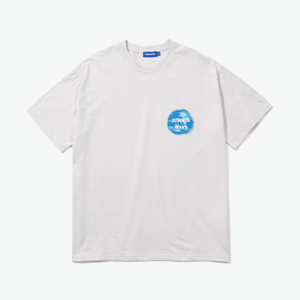 SEA WAVE S/S TEE LIGHT GREY