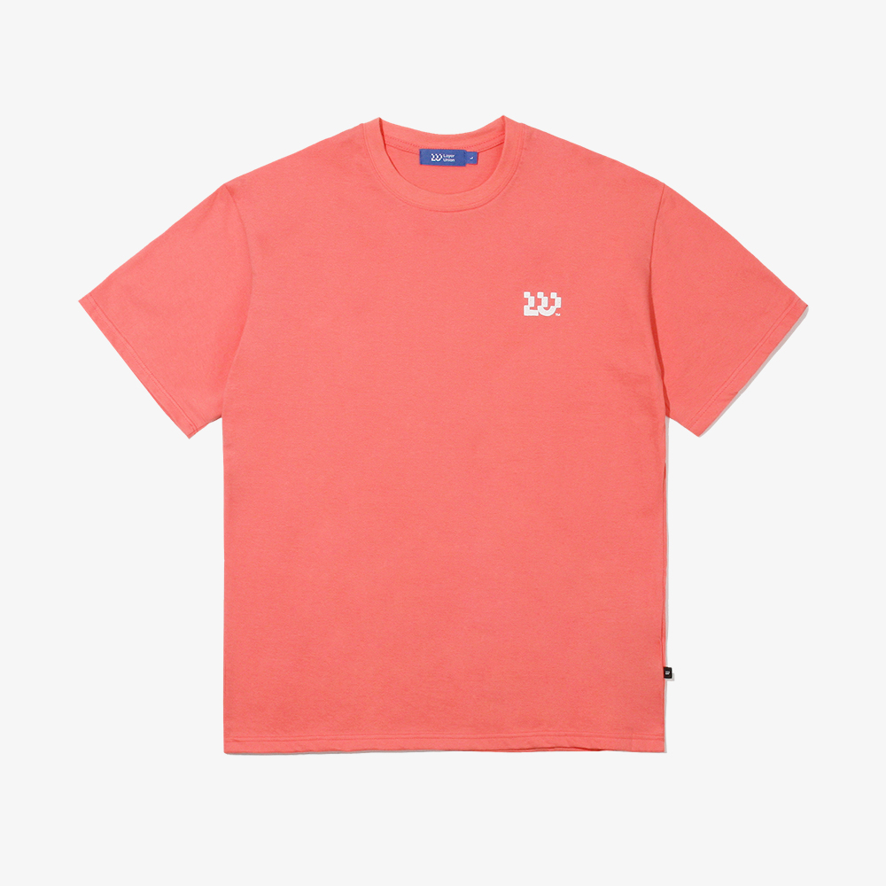 CRAYON LOGO S/S TEE CORAL PINK